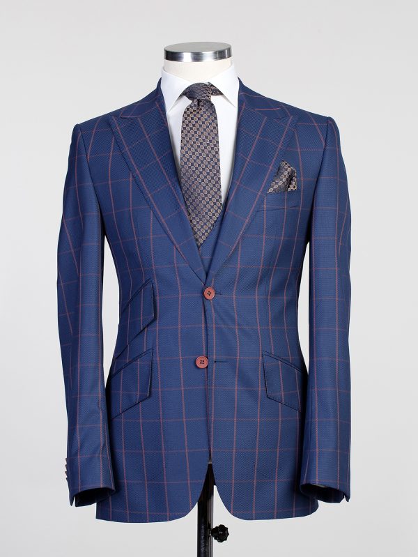 Blue Plaid Suit - EU 58 - US 48