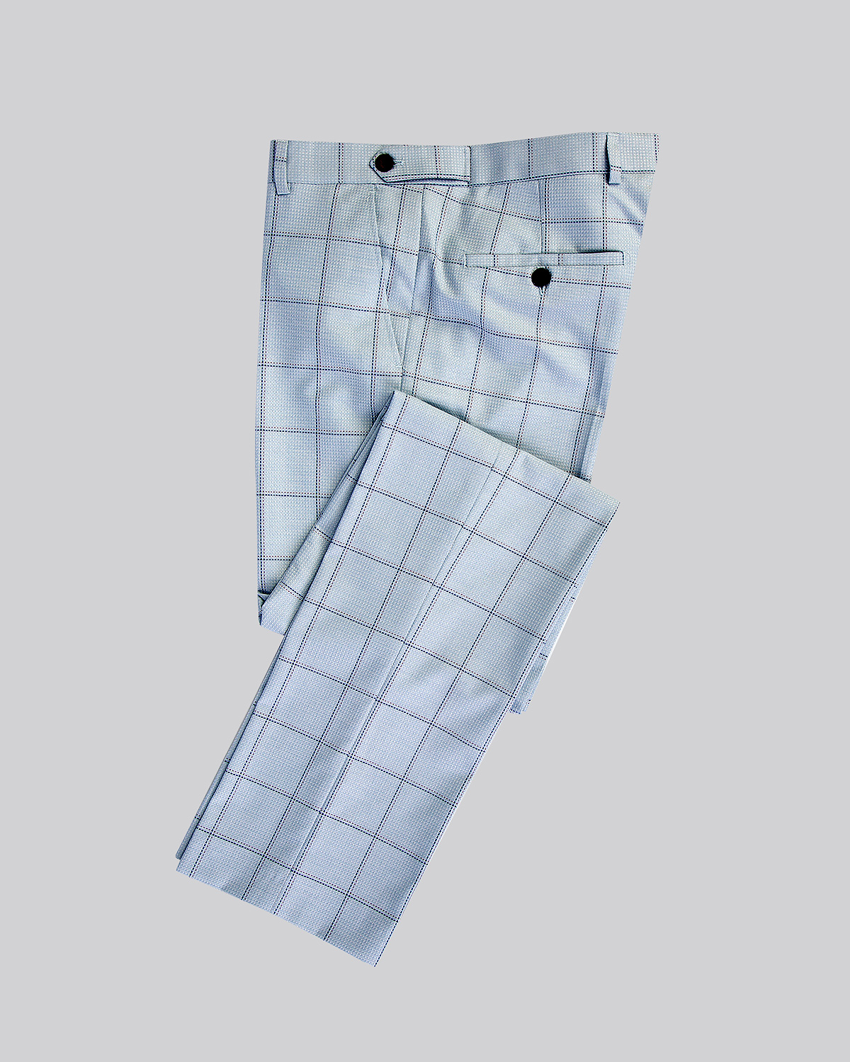 Light Blue Plaid Suit - Image 2