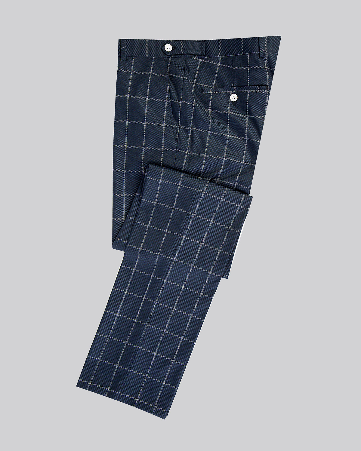 Night Blue Plaid Suit - Image 3