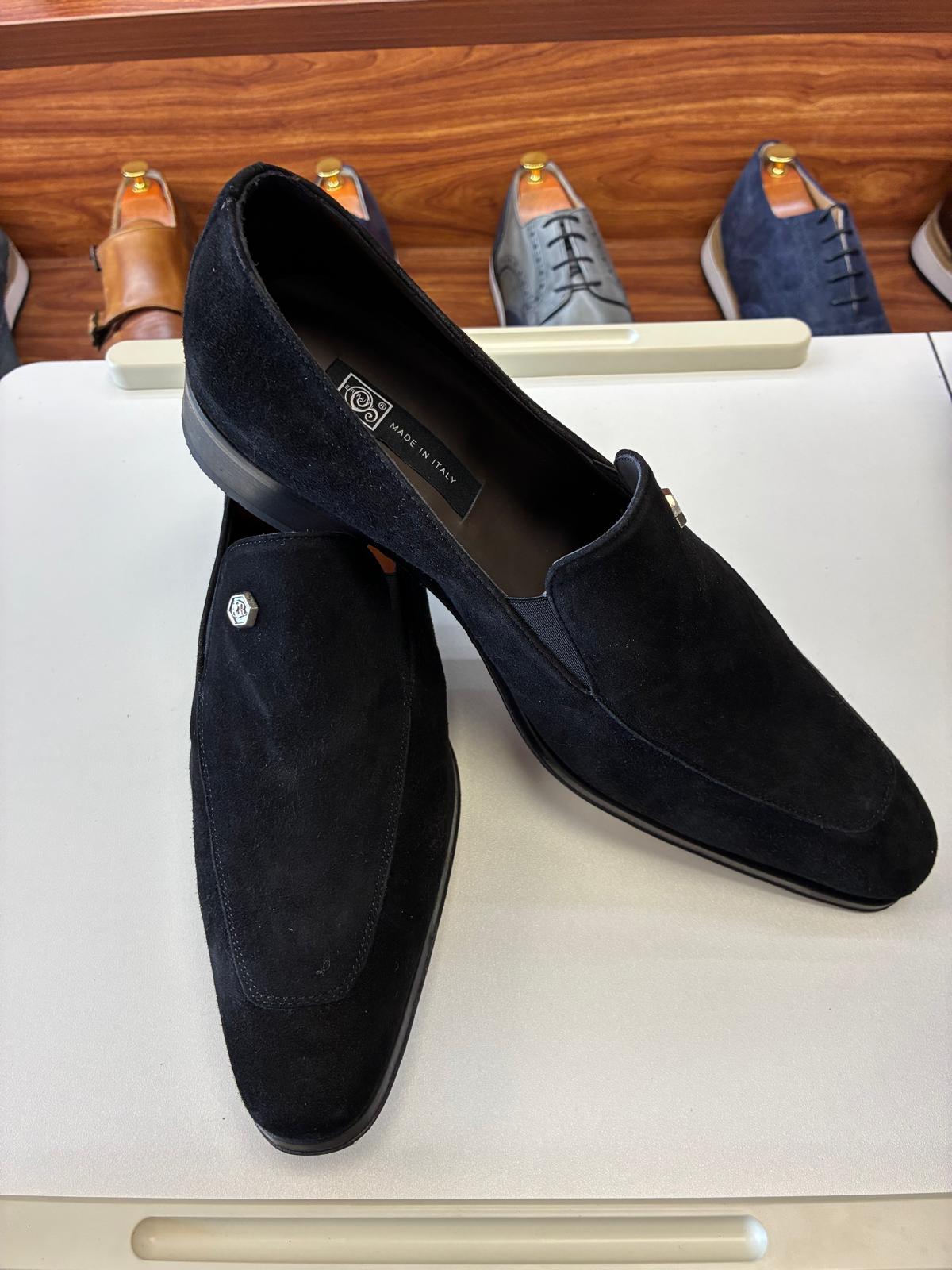 Black Suede Apron-Toe Loafer - Image 6