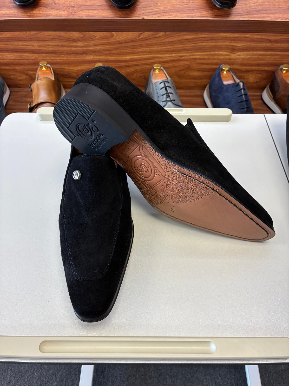 Black Suede Apron-Toe Loafer - Image 5