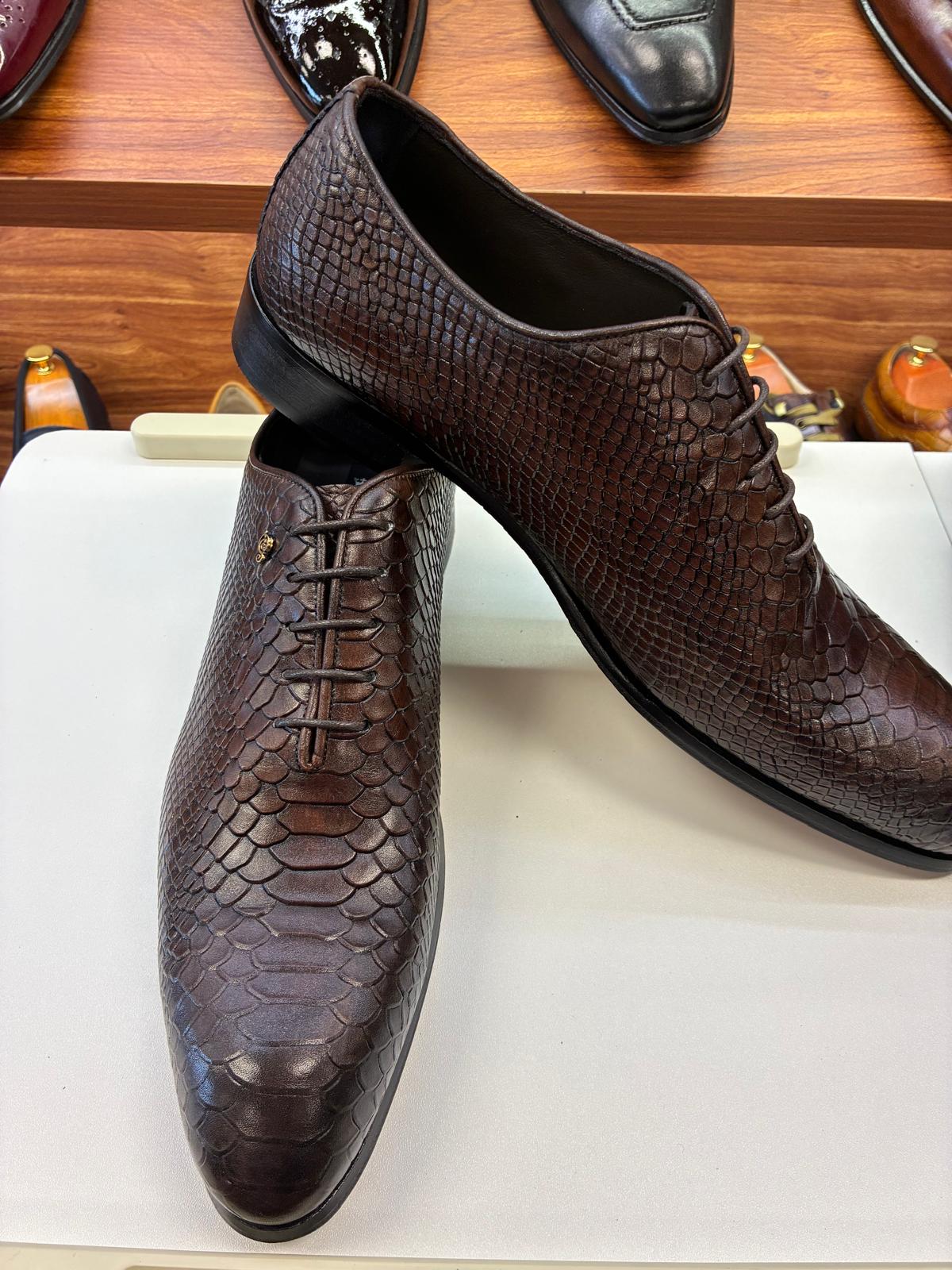Textured Dark Brown Oxford - Image 6