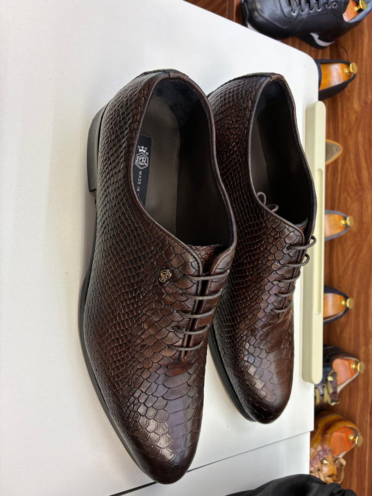 Textured Dark Brown Oxford - Image 5