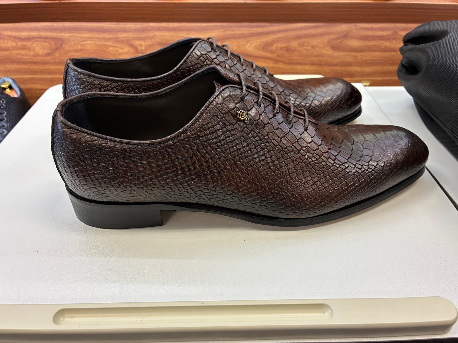 Textured Dark Brown Oxford - Image 4