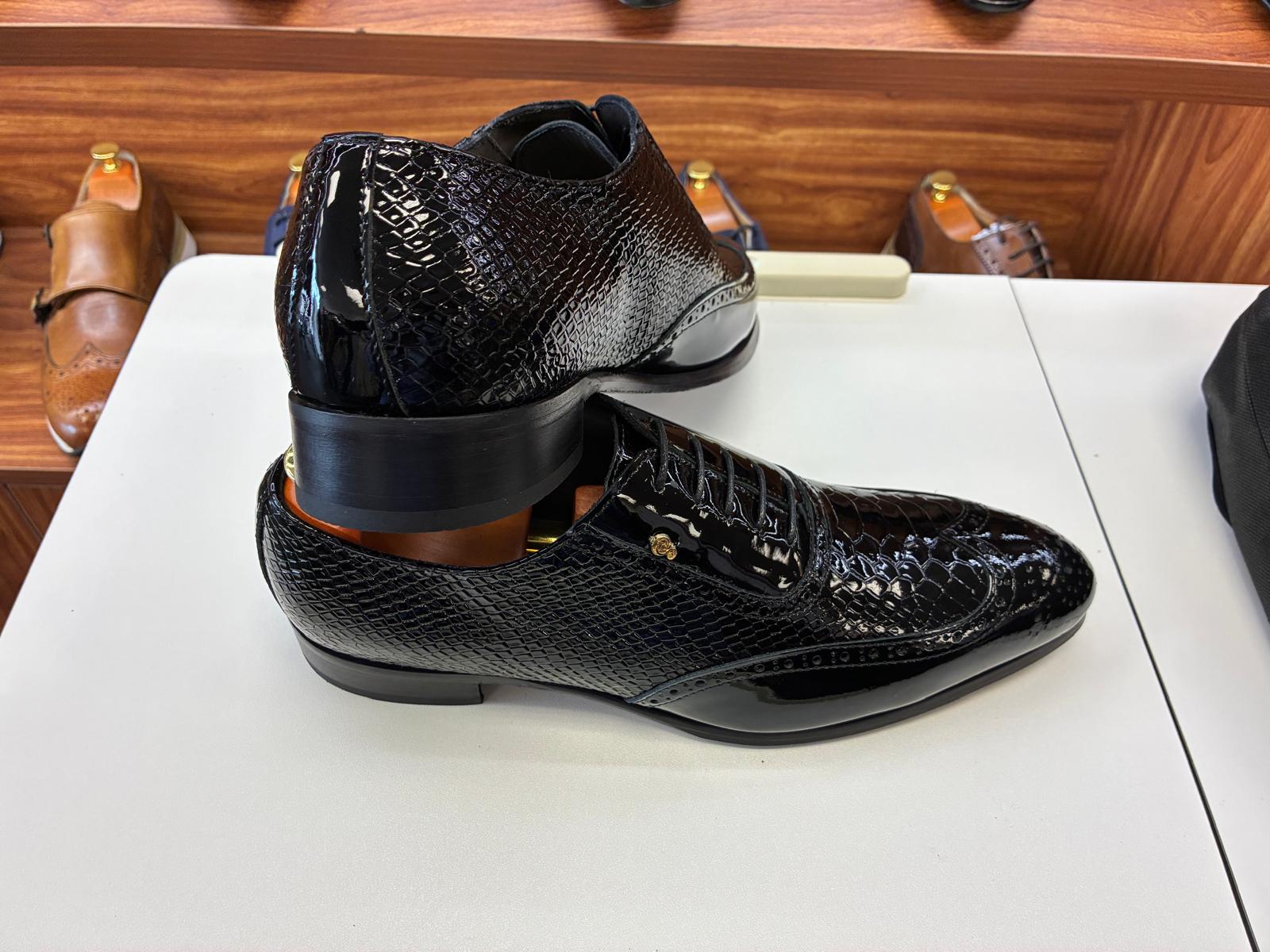 Andrea Nobile Black Python Gloss – Luxury Formal Shoes - Image 3