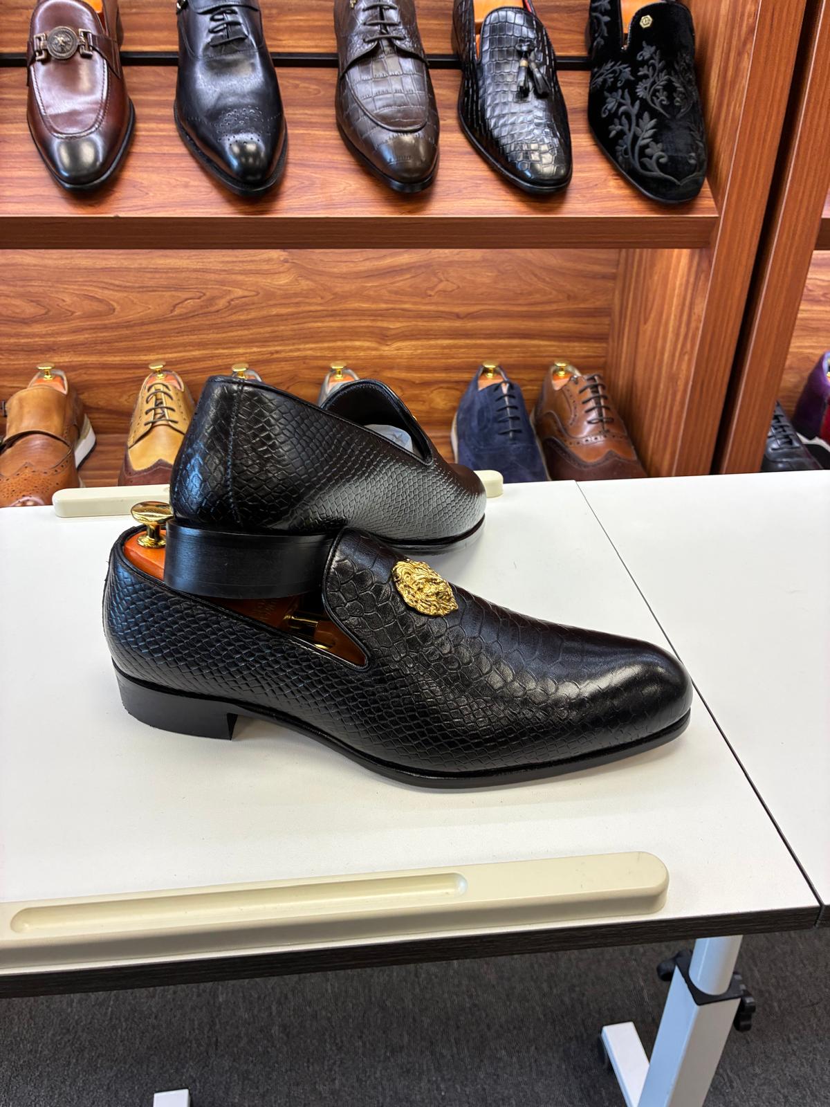 Regal Python Loafer – Black - Image 4