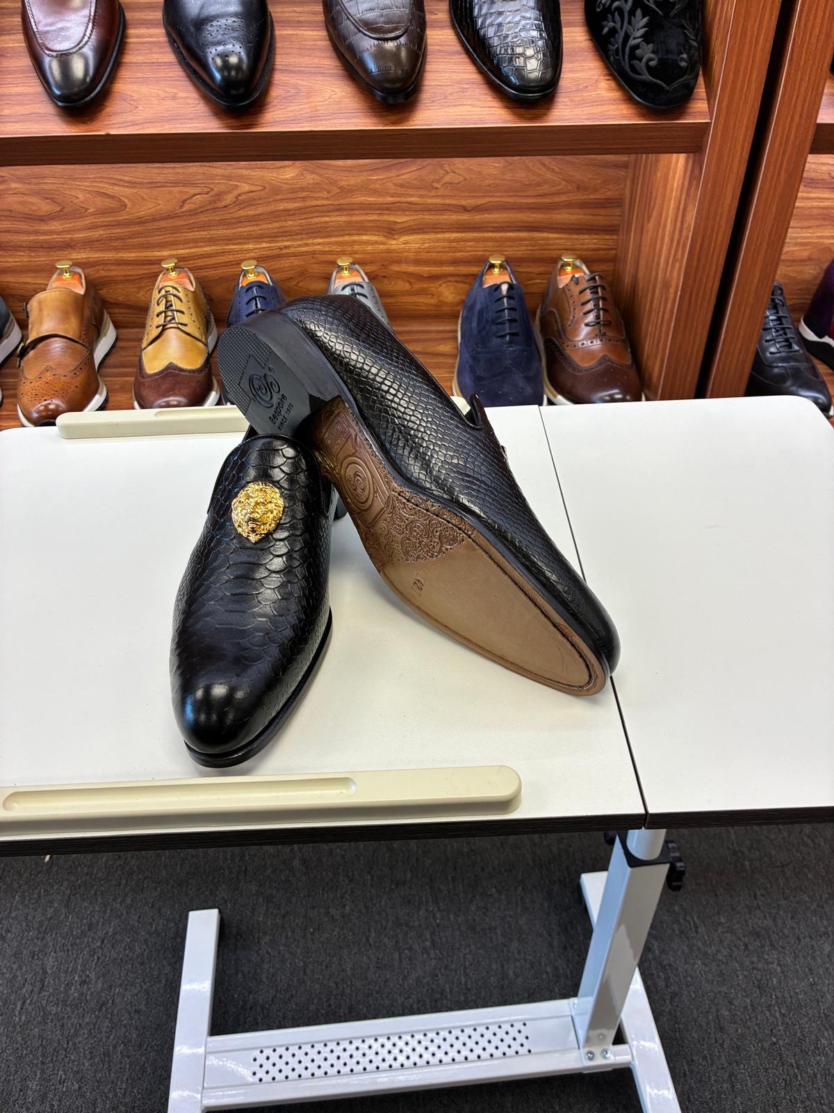 Regal Python Loafer – Black - Image 3