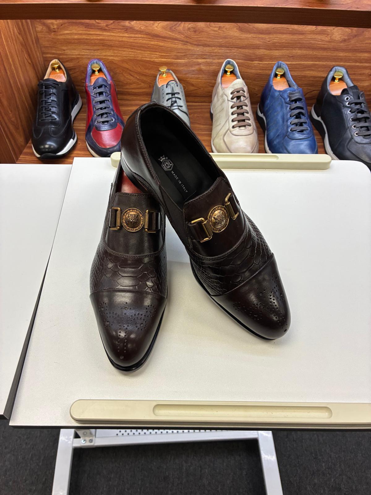 Imperial Croc Monk Loafer – Dark Brown - Image 7