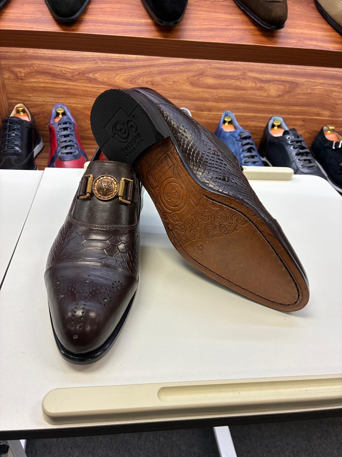 Imperial Croc Monk Loafer – Dark Brown - Image 6