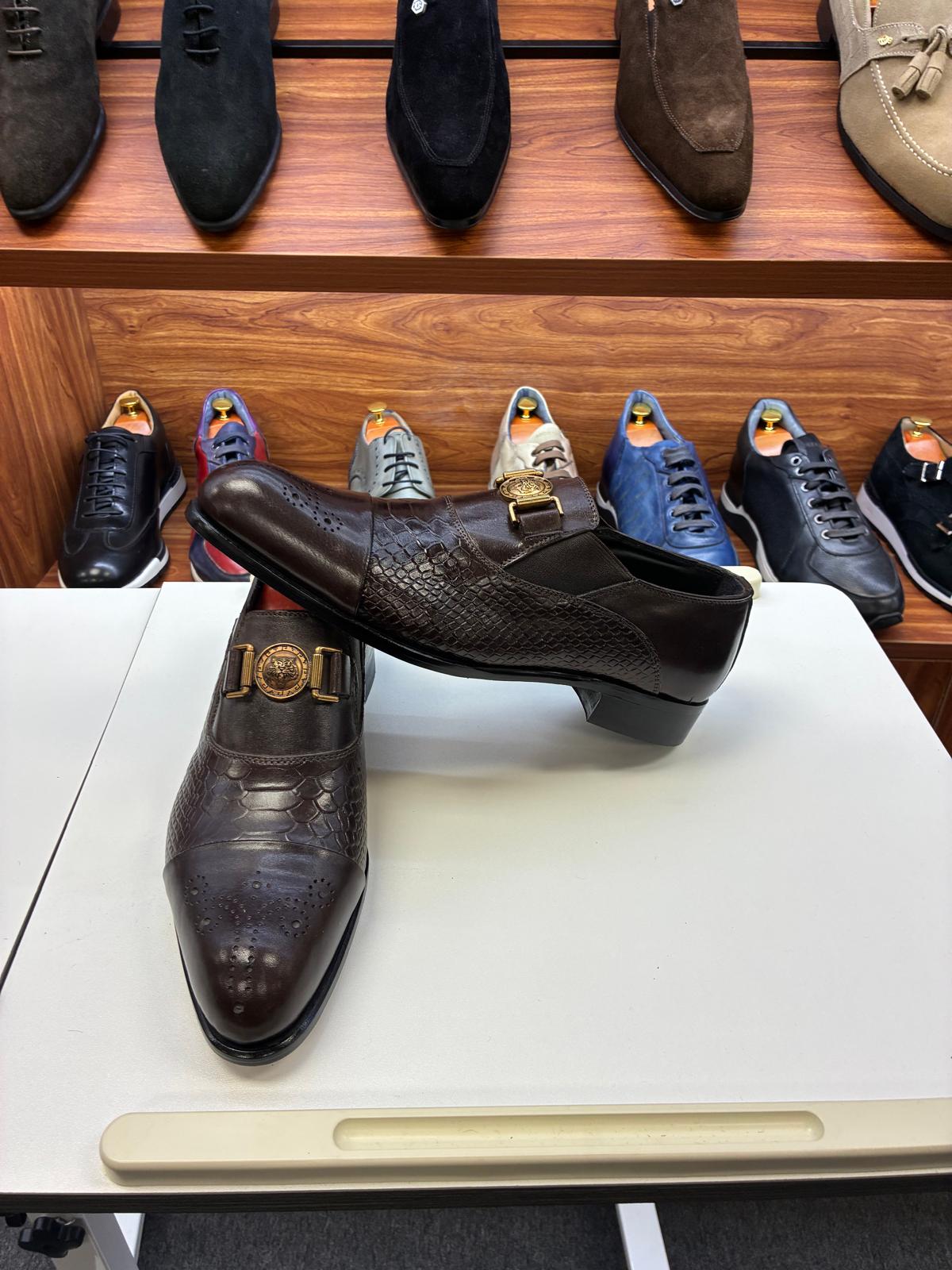 Imperial Croc Monk Loafer – Dark Brown - Image 3