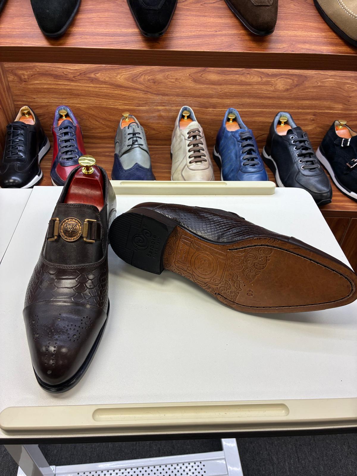 Imperial Croc Monk Loafer – Dark Brown - Image 2