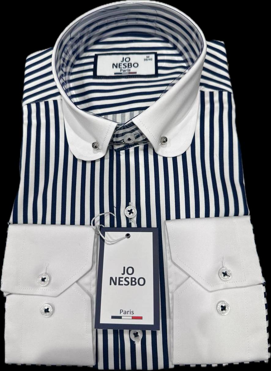 Jo Nesbo Paris Club-Collar Shirt