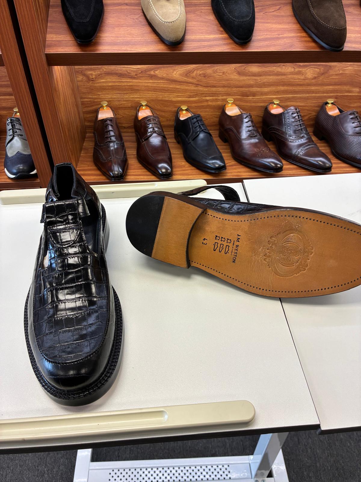 Eclipse Croc Leather Statement Shoe - Image 4