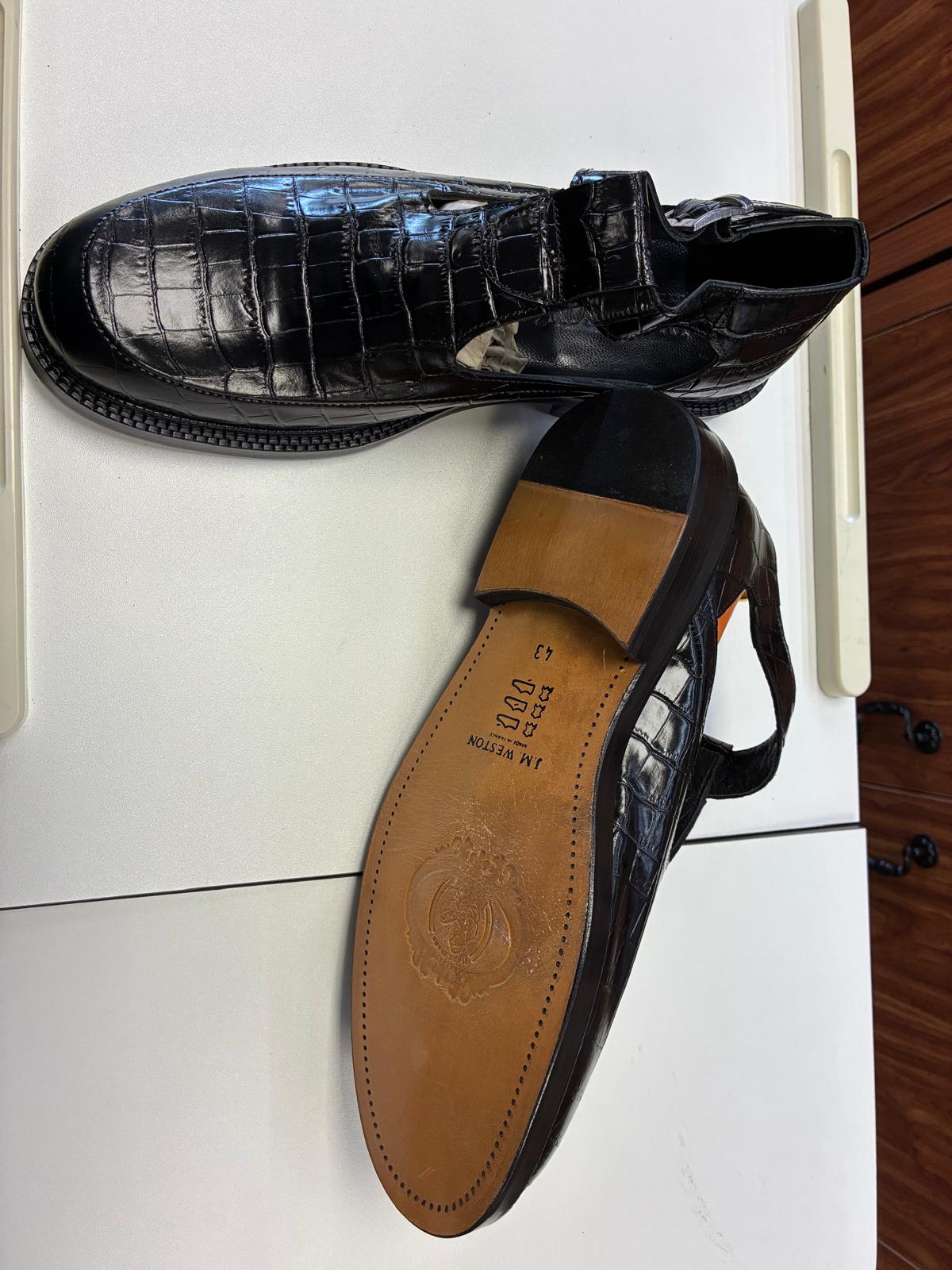 Eclipse Croc Leather Statement Shoe - Image 3