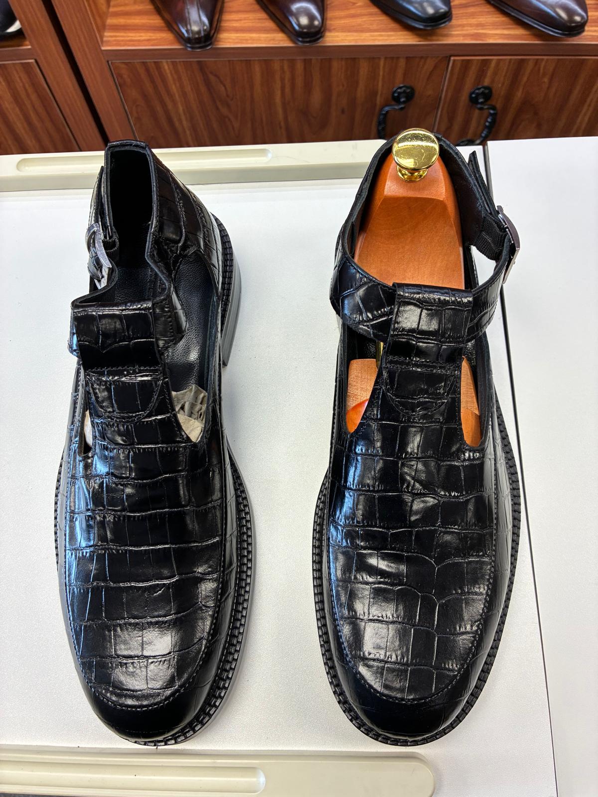 Eclipse Croc Leather Statement Shoe - Image 2