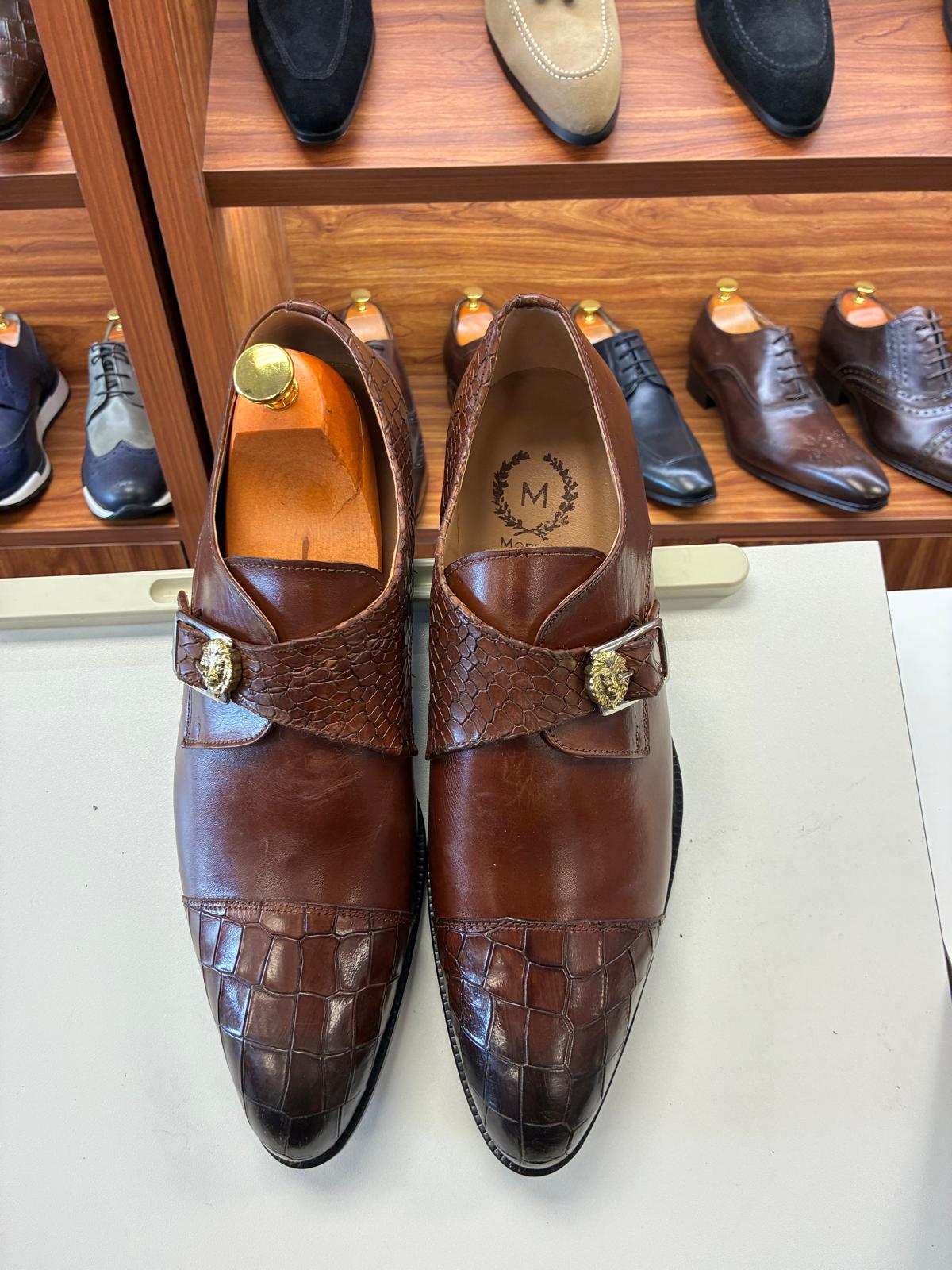 Regal Croc Monk Strap