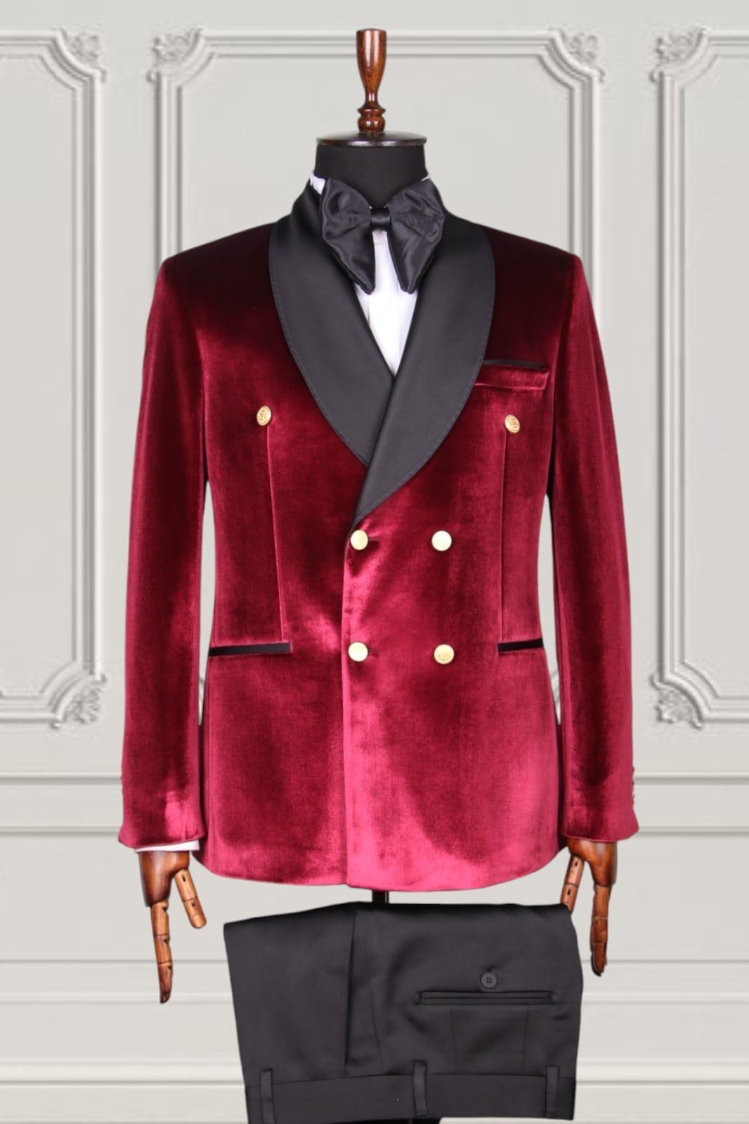 Regal Noir Velvet Tuxedo Jacket