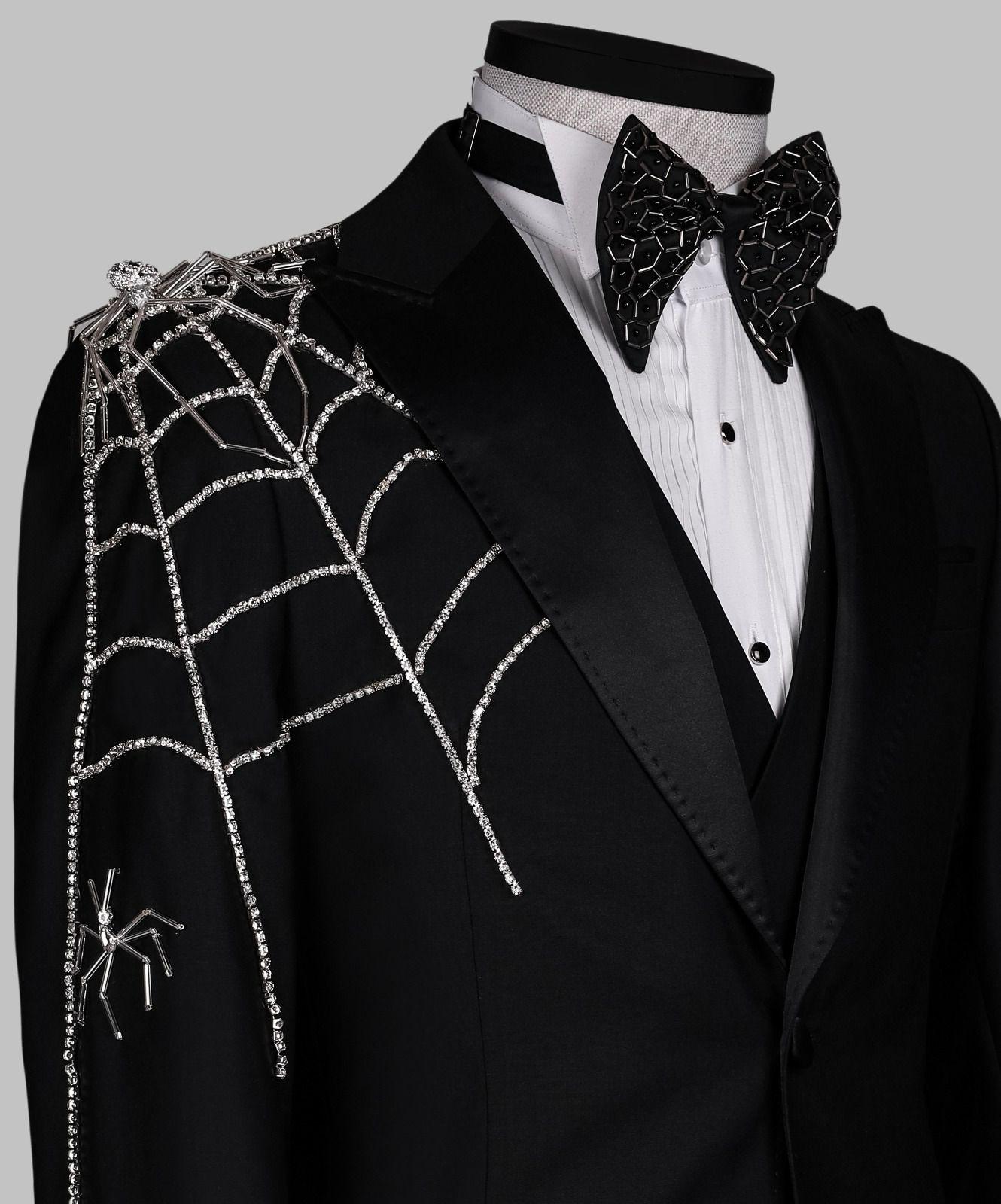 Gothic Glam Spider Web Tuxedo - Image 4