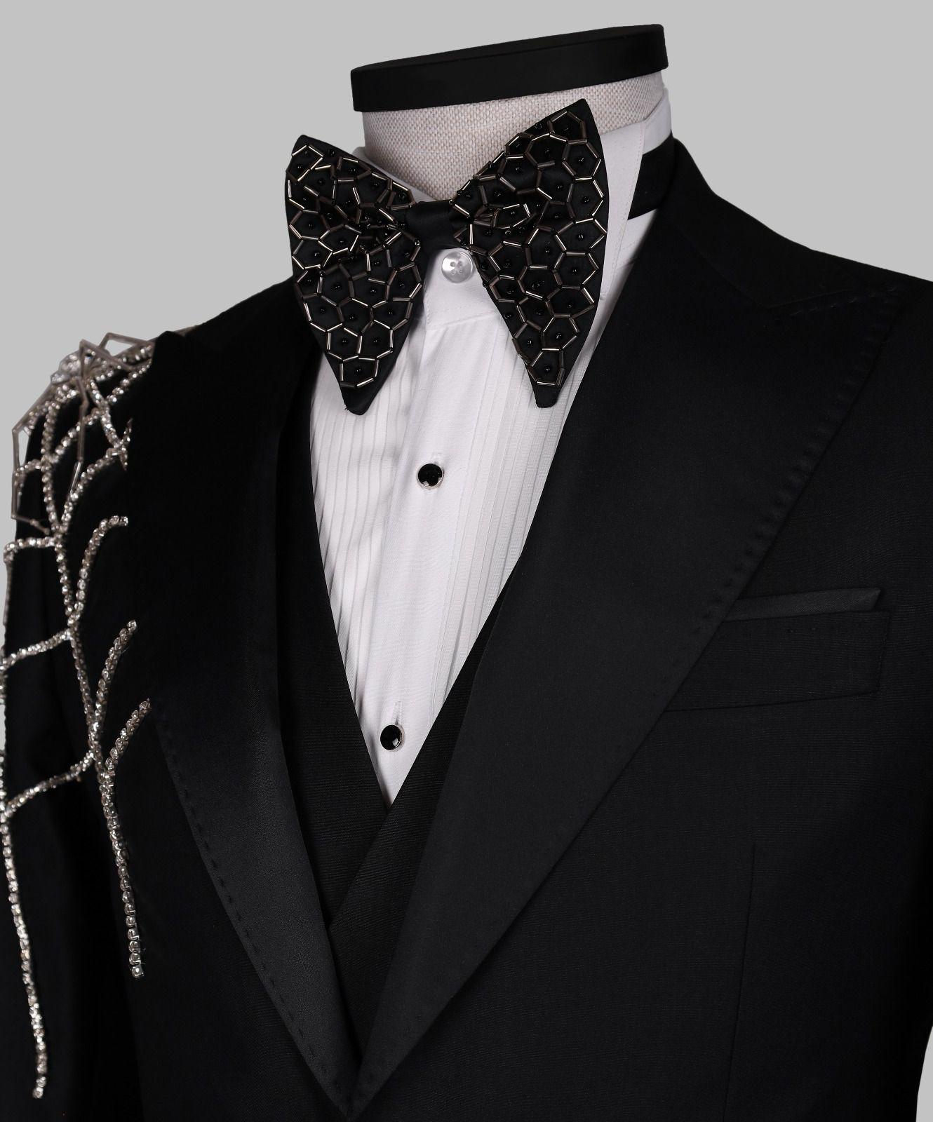 Gothic Glam Spider Web Tuxedo - Image 2